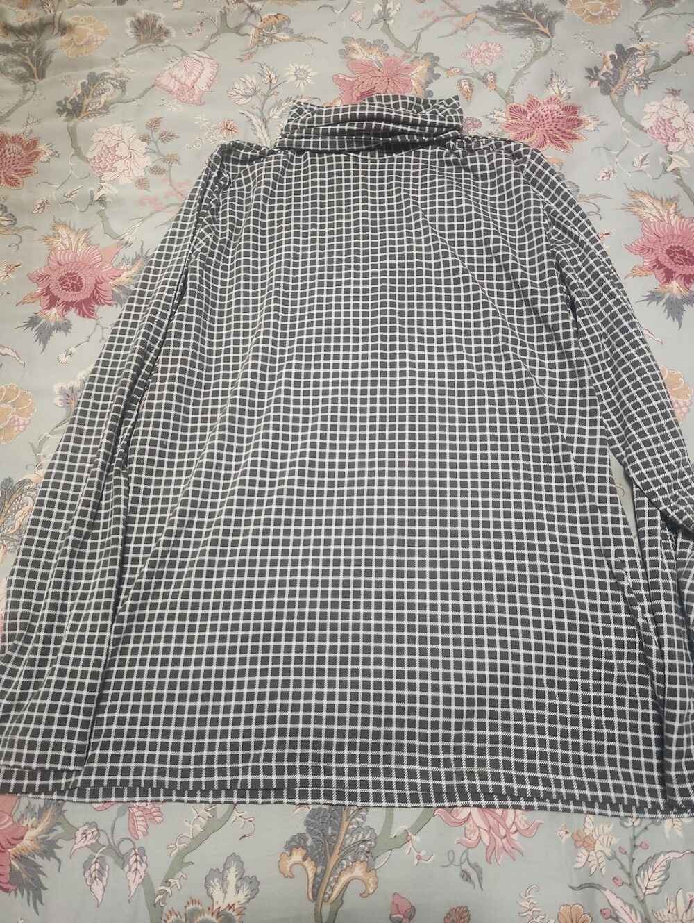 Lands' End Shaped Fit Turtleneck Green/White Size Extra Large